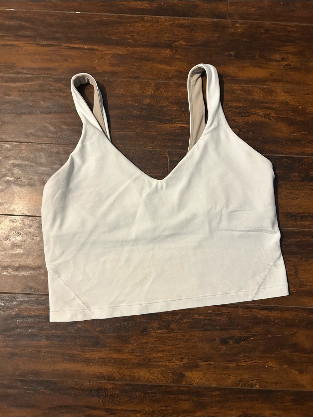 Women’s White V-Neck Cropped Tank Top Lululemon Align